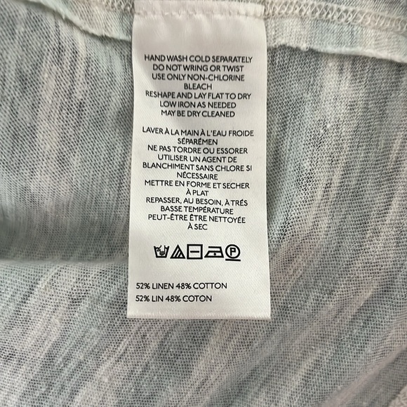 NWT We The Free Women’s Cream And Mint Striped Tee Size Medium - Picture 8 of 9